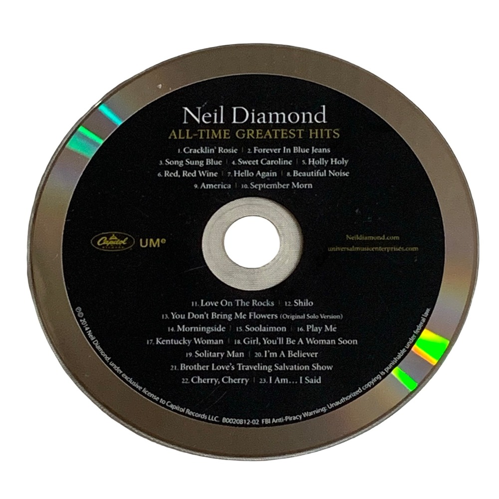 Neil Diamond All-Time Greatest Hits CD 23 Tracks Sweet Caroline 2014 B0020812-02